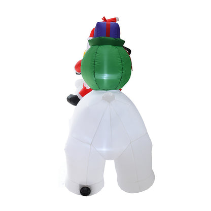 Inflatable Santa Claus Riding Polar Bear 2M Christmas Garden dealsniper-net