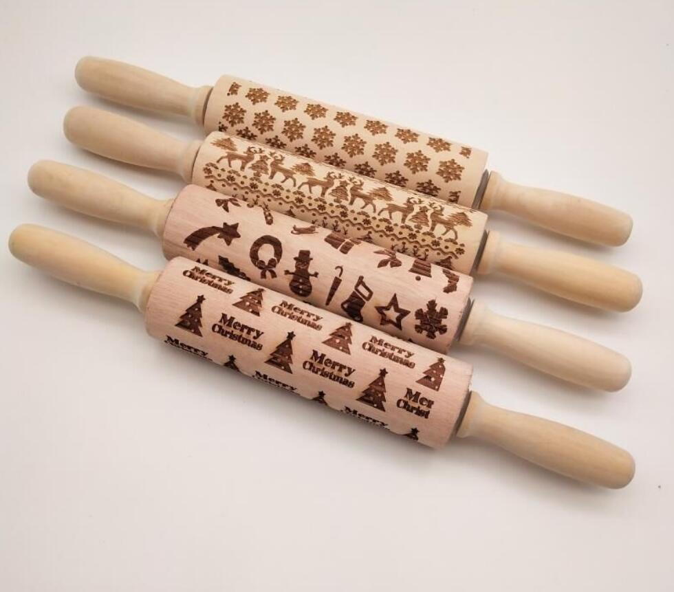 Rolling Pin Christmas Embossing Kitchen dealsniper-net