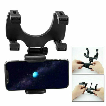 Universal Car Rear View Mirror Mount Stand GPS Cell Phone Holder 360 Rotation Phones dealsniper-net