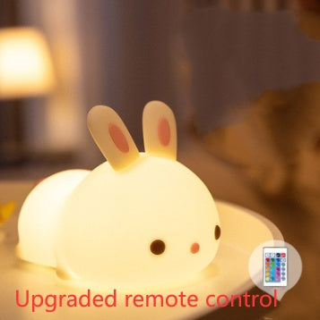 New Year'S Gift Rabbit Silicone Lamp Pat Feeding Creative Home Decor Gym From House Upgraded remote control model 1PC