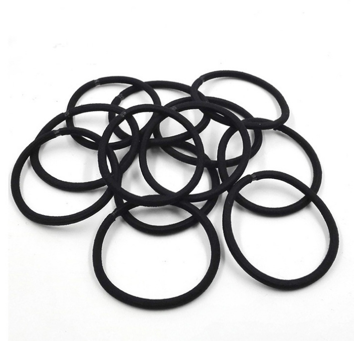 100Pcs Black Elastic Hair Bands Ponytail Holder Head Rope Beauty dealsniper-net