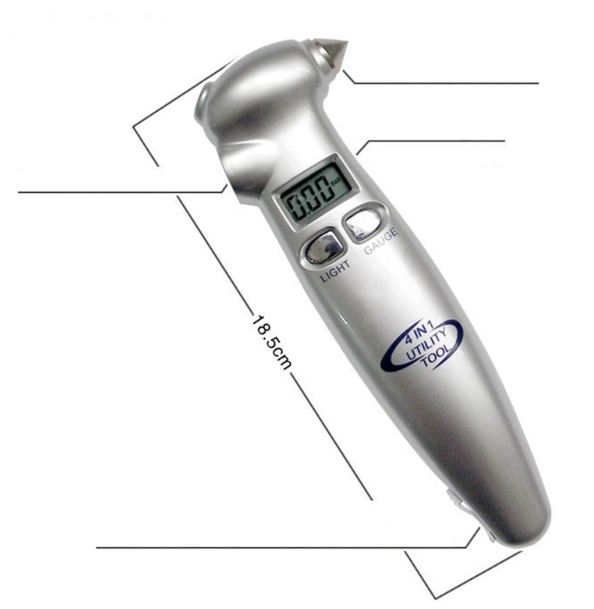 Four-in-One Tire Pressure Gauge