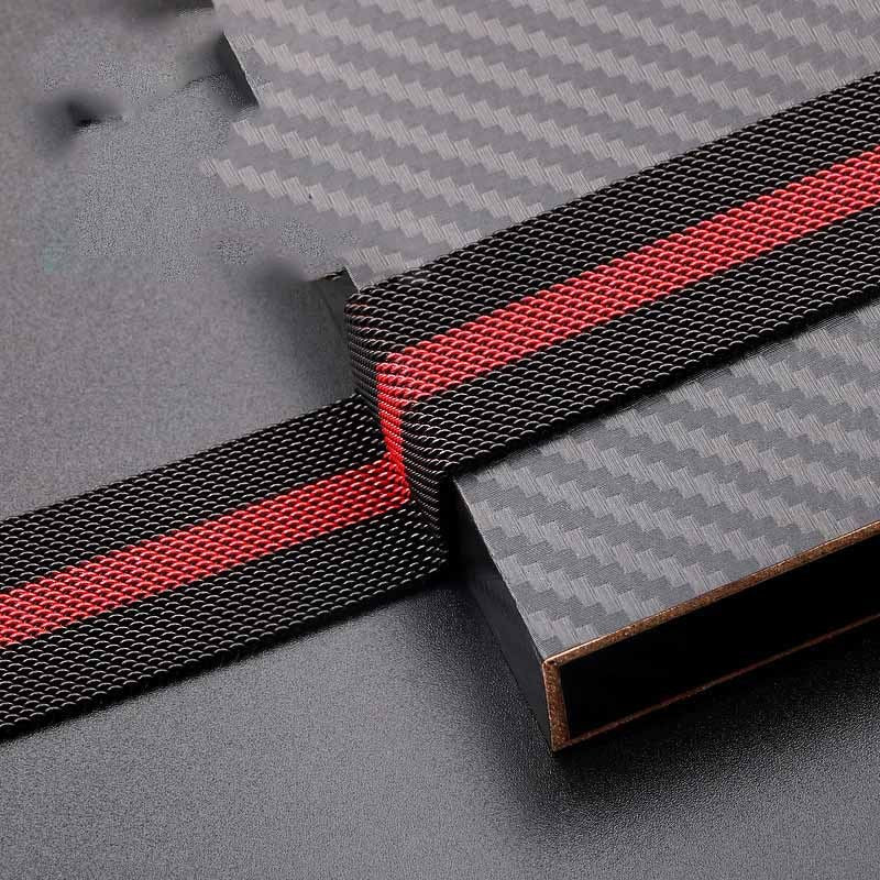 Fashion Metal Stainless Steel Watch Band Jewelry DealSniper.net Black red 38or40or41mm