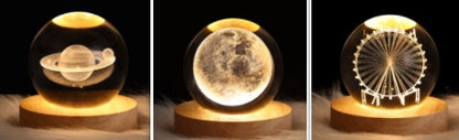 Luminous Starry Sky And Planets Moon Moon Crystal Ball Night Lamp