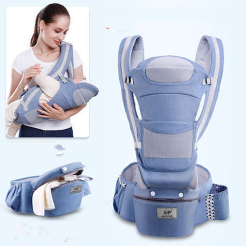 Ergonomic Baby Carrier Infant Baby Hipseat Carrier Kids DealSniper.net Blue