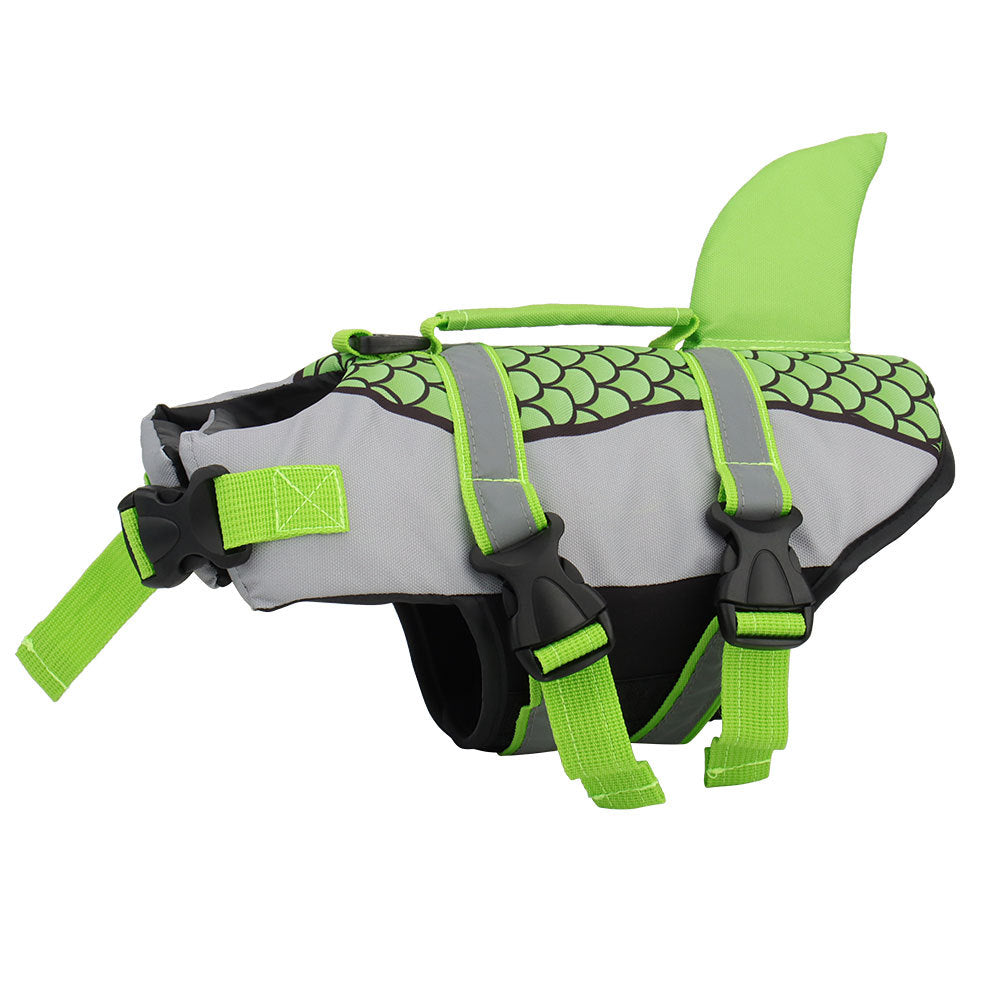 Swim Pet Dog Life Jacket Vest Clothes Life Vest Collar Harness Pets dealsniper-net Green 2XL