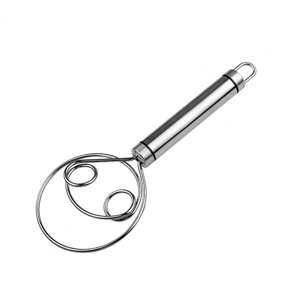 Stainless Steel Danish Flour Binocular Coil Mixer Manual Dough Mixer And Dough Tool Mixing Stick Kitchen DealSniper.net Double circle