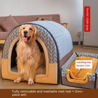 Large Dog House Type Pets Can Be Dismantled And Washed Pets DealSniper.net Gray A 3XL