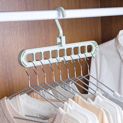 9-hole Clothes Hanger Organizer Space Saving Hanger House DealSniper.net