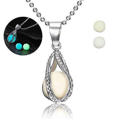 Glow In The Dark Necklace Moon Square Heart Necklaces Jewelry Gym From House Water droplets