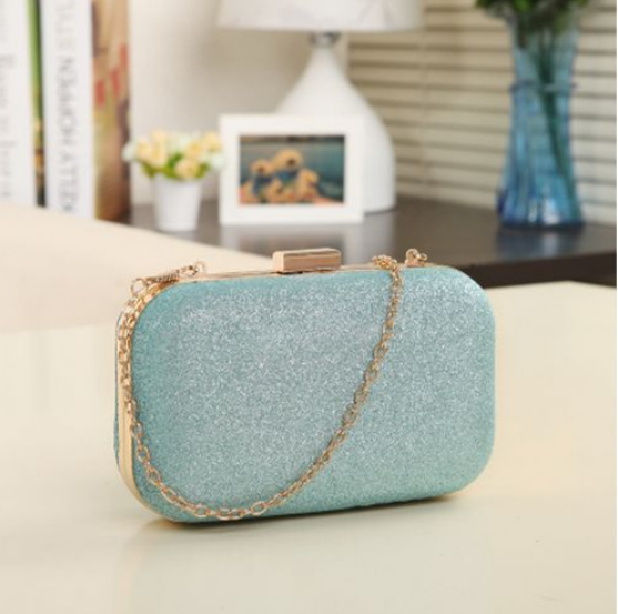 Women Handbag Evening Bags For Party New Women Chain Shoulder Bag Ladies Fashion Gold Clutch Box Bag Women Messenger Women dealsniper-net Sky Blue Style2