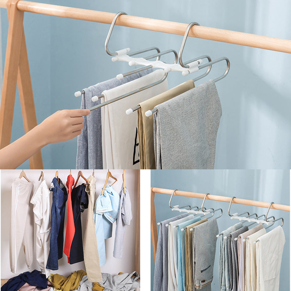 5 In 1 Wardrobe Hanger Multi-functional Clothes Hangers Rack House DealSniper.net