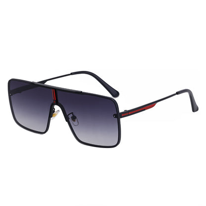 New Large-Frame Sunglasses For Men With Metal Frames Men Gym From House C2 black Gray