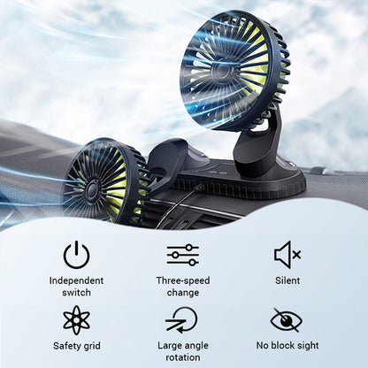 12V-24V USB Car Fan For Dashboard Air Circulation Vehicle DealSniper.net