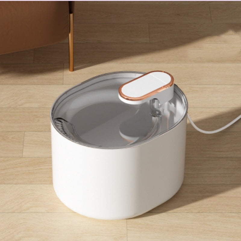 Automatic Pet Cat Water Fountain Mute Water Feeder Bowl Pets Gym From House Ore White Mute USB