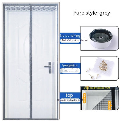 Decorative Magnetic Magic Door Curtain Stickers Punch-free Household House DealSniper.net Grey 110x210CM