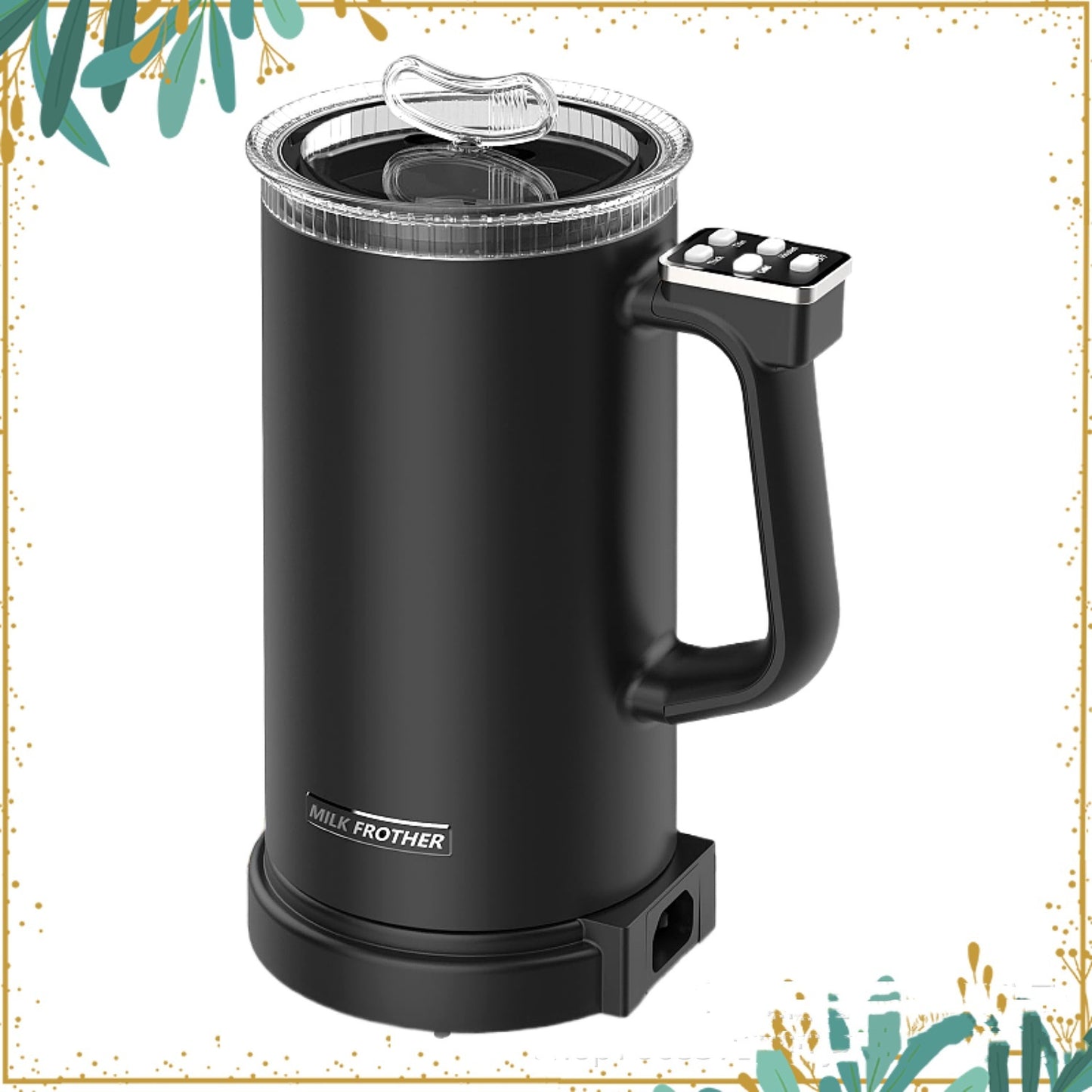 Hot And Cold Double Electric Milk Frother Coffee Latte Kitchen DealSniper.net 600ml Black AU