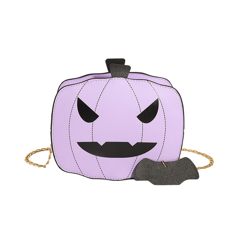 Halloween Cartoon Pumpkin Shoulder Bag Women dealsniper-net Purple