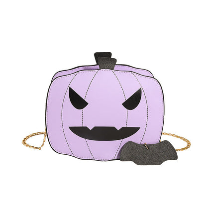 Halloween Cartoon Pumpkin Shoulder Bag Women DealSniper.net Purple