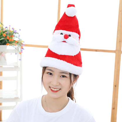 Electric Christmas Hat Santa Hat with Light Sing