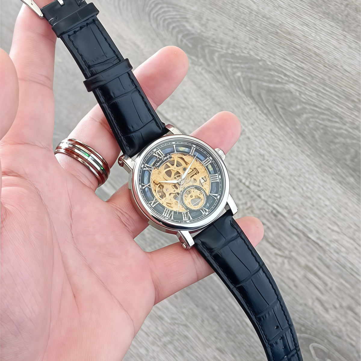 VAN GOGH Starry Night Series Blue Dial Skeleton Watch Jewelry DealSniper.net