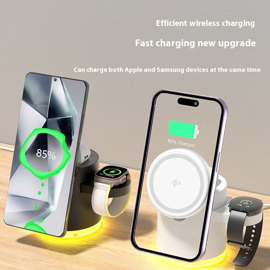 Folding Magnetic Three-in-one Wireless Charger Gadgets Gym From House