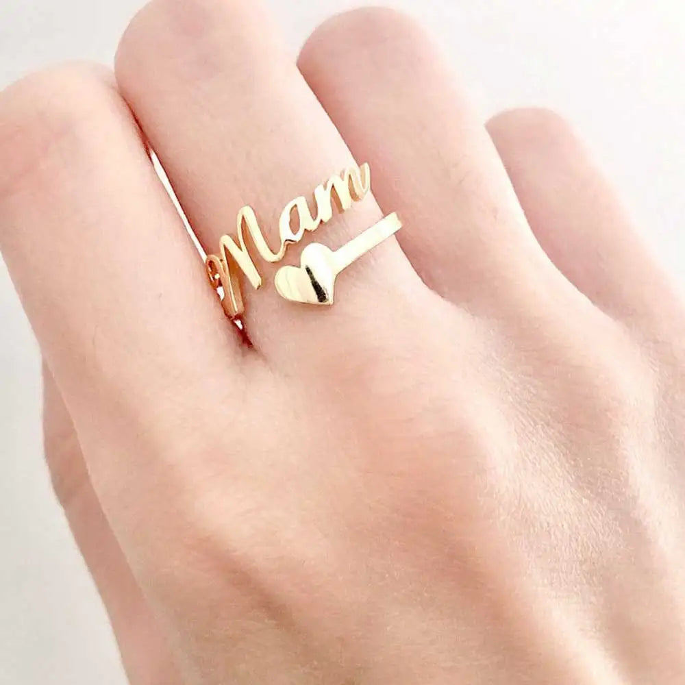 Customized Name Men Women Ring Rings Jewelry Jewelry Gym From House