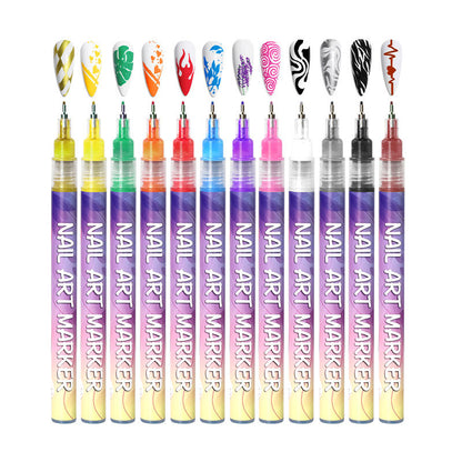 Nail Art Graffiti Pen 12 Colors Ai Recorder Gym From House 12 Colors Suit