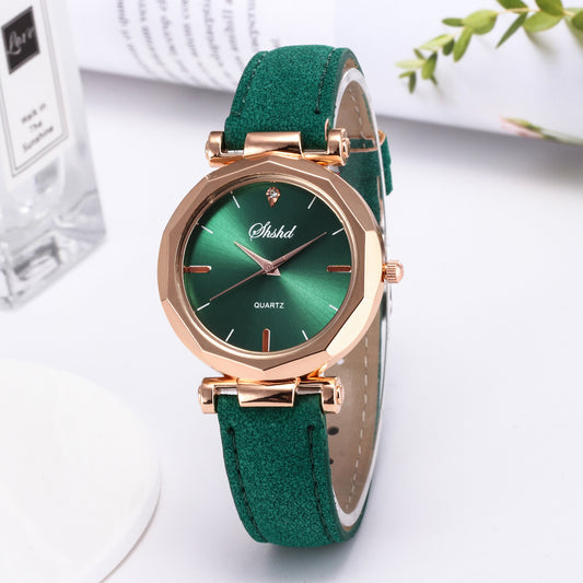 Korean version of the simple trend table Jewelry dealsniper-net green