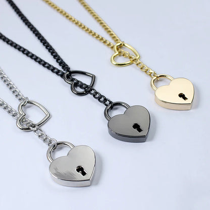 Fashion Jewelry New Slip Chain Necklace Heart O-Ring Jewelry dealsniper-net