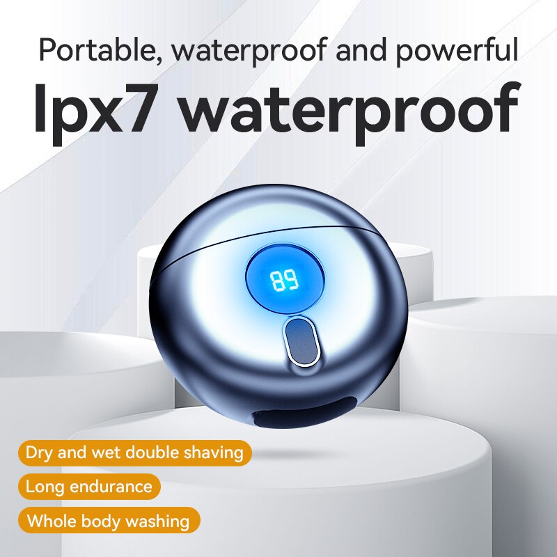 Mini Electric Razor Travel Men's Shaver LED Power Display Beauty dealsniper-net