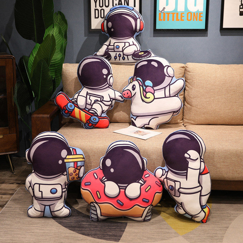 Simulation Space Series Plush Pillow Toys Astronaut Spaceman Rocket Spacecraft Stuffed Doll Nap Pillow Kids Birthday Gifts Kids dealsniper-net