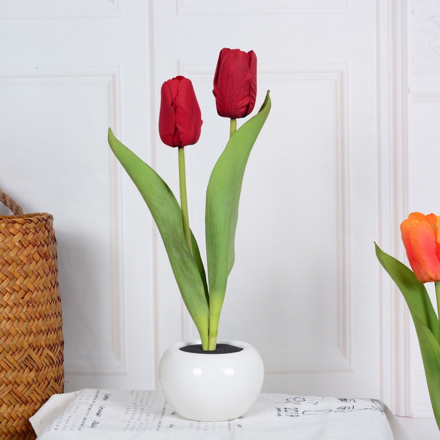 LED Tulip Flower Night Light Artificial Flowerpot Potted Plant  Lamp