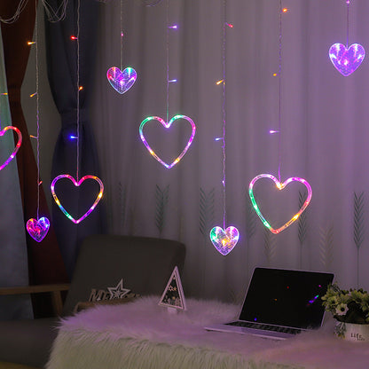 Love Curtain Light Romantic Room Proposal Scene Layout