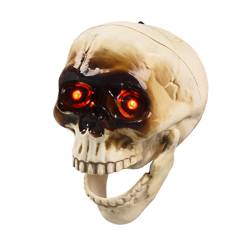 Animated Floating Skeleton Decorations Realistic Halloween Skull