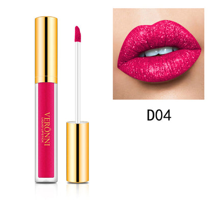 Diamond Pearl Magic Color Shiny Matte Metal Lip Gloss Lipstick Beauty dealsniper-net D04