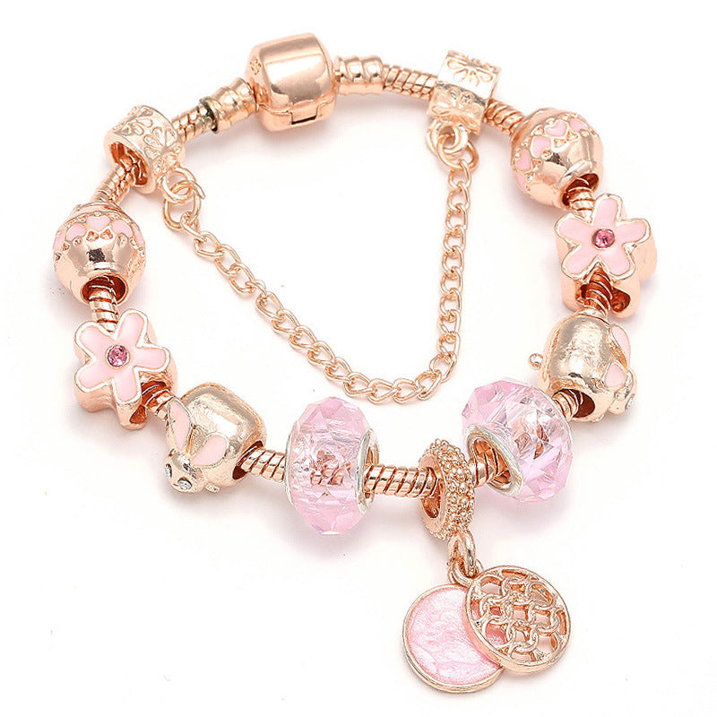 Fashion Love Geometric Rose Gold Bracelet Women's Jewelry Jewelry Gym From House Rose Gold 17cm
