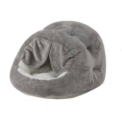 New Short Velvet Mongolian Bag With Door Curtain Plush Pets dealsniper-net Gray