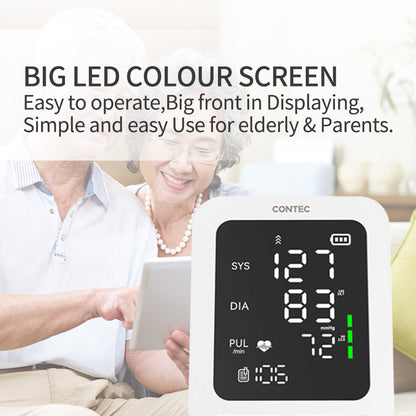 CONTEC08E LED Screen Electronic Sphygmomanometer Adult BP Cuff Monitor Blood Pressure NIBP Records Electronics DealSniper.net