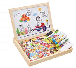 Wooden Magnetic Puzzle Toys Children 3D Puzzle Box Figure