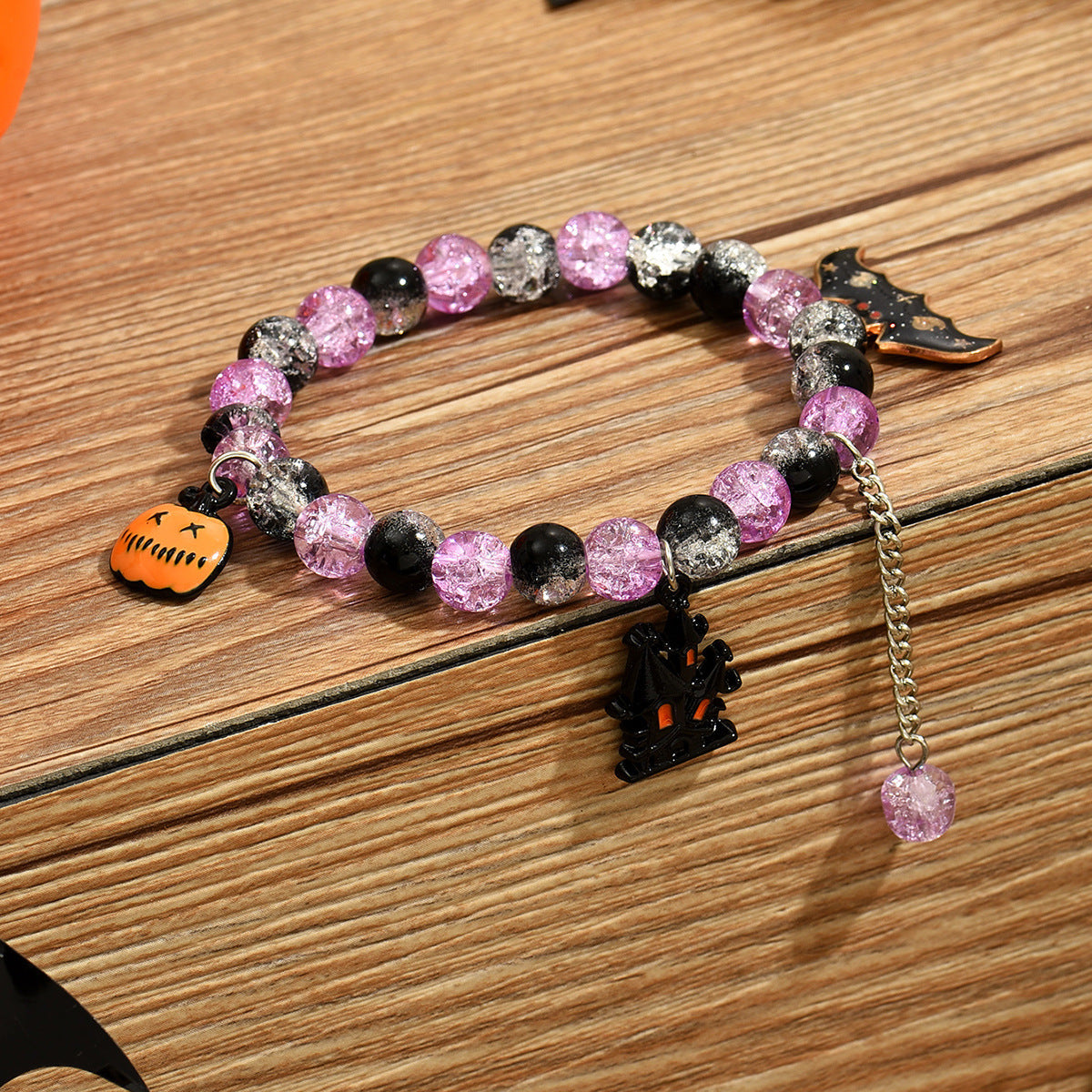 Crack Crystal Ball Bracelet Pumpkin Pendant Bracelet Jewelry dealsniper-net