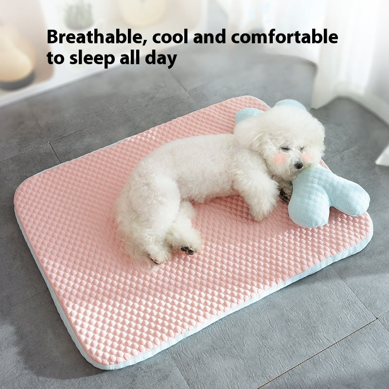 Dog Bed Breathable Cooling Spring Summer Pet Sleeping Mat Pets dealsniper-net