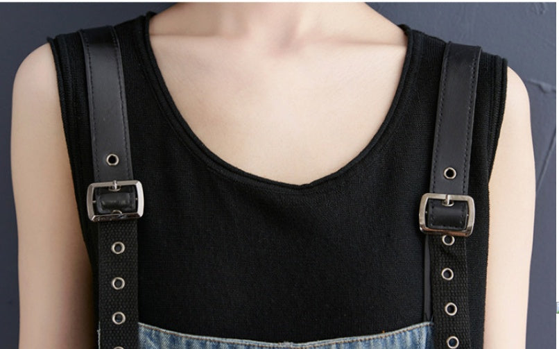 New Literary Large Size Fat Sister Jean Suspenders Female Women DealSniper.net