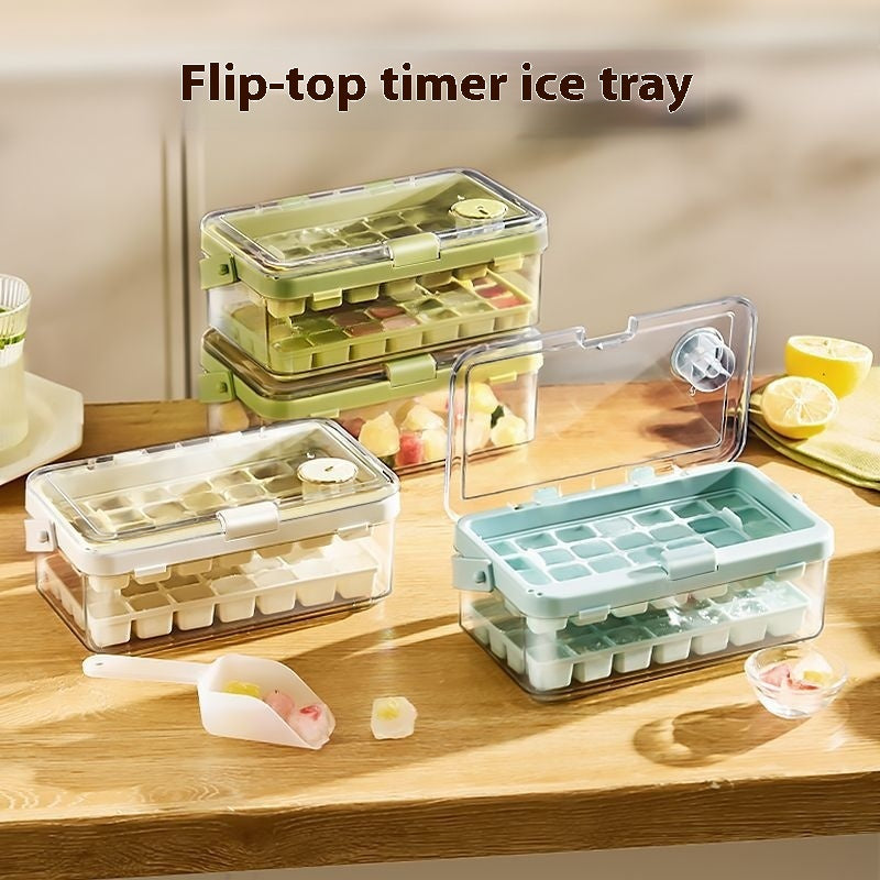 Food Grade Ice Maker Double-layer Push-type Silicone Ice Tray Kitchen dealsniper-net