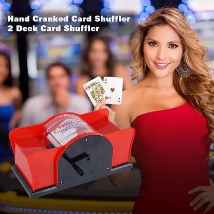 Poker Card Hand Shuffler Easy Hand Cranked Casino Card