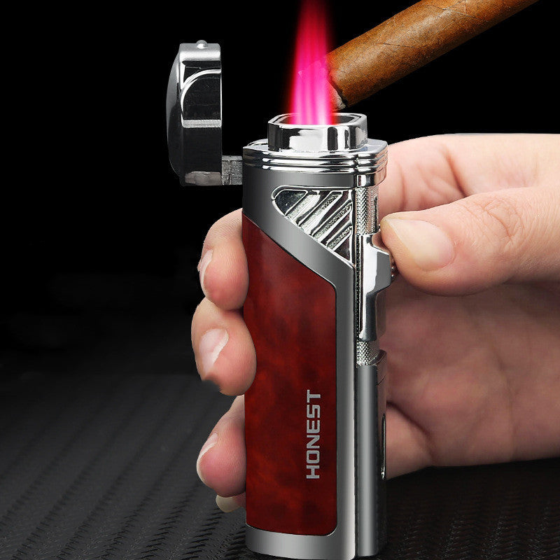 Multifunctional Cigar Cutter Four Straight Punch Lighter