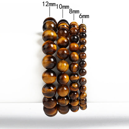 Natural Stone Bracelet Fashion Tiger Eyes Men Minimalist Beaded Jewelry dealsniper-net