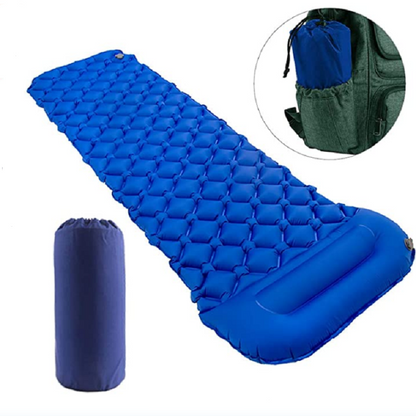 TPU Inflatable Cushion Outdoor Camping Tent Sleeping Pad With Pillows Travel Mat Folding Bed Outdoor dealsniper-net