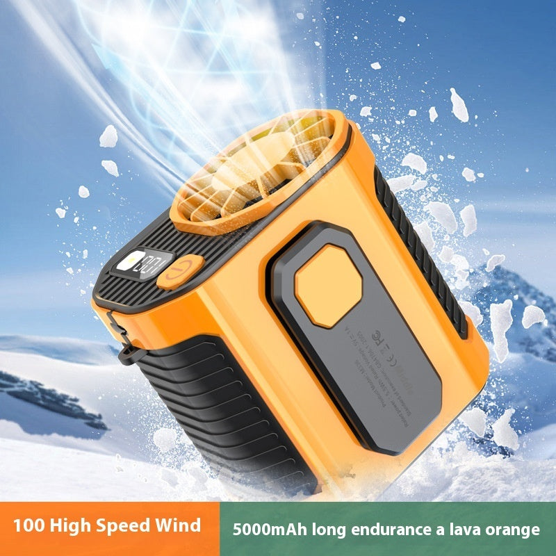 Outdoor High-temperature Service Wrist Hanging Fan Outdoor DealSniper.net Orange 5000mah 88X47X112MM