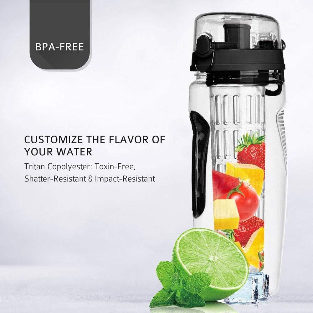 1000ml Water Fruit Bottle BPA Free Plastic Sport Fruit Infuser Kitchen dealsniper-net